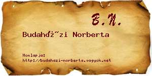 Budaházi Norberta névjegykártya